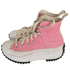 Converse Run Star Hike Platform High-Top Sneakers Pink White, Wms Sz 7, Mns 5.5